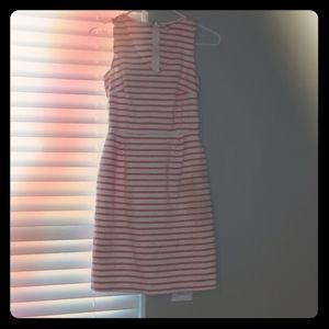 Pink and white striped dress